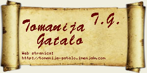 Tomanija Gatalo vizit kartica
